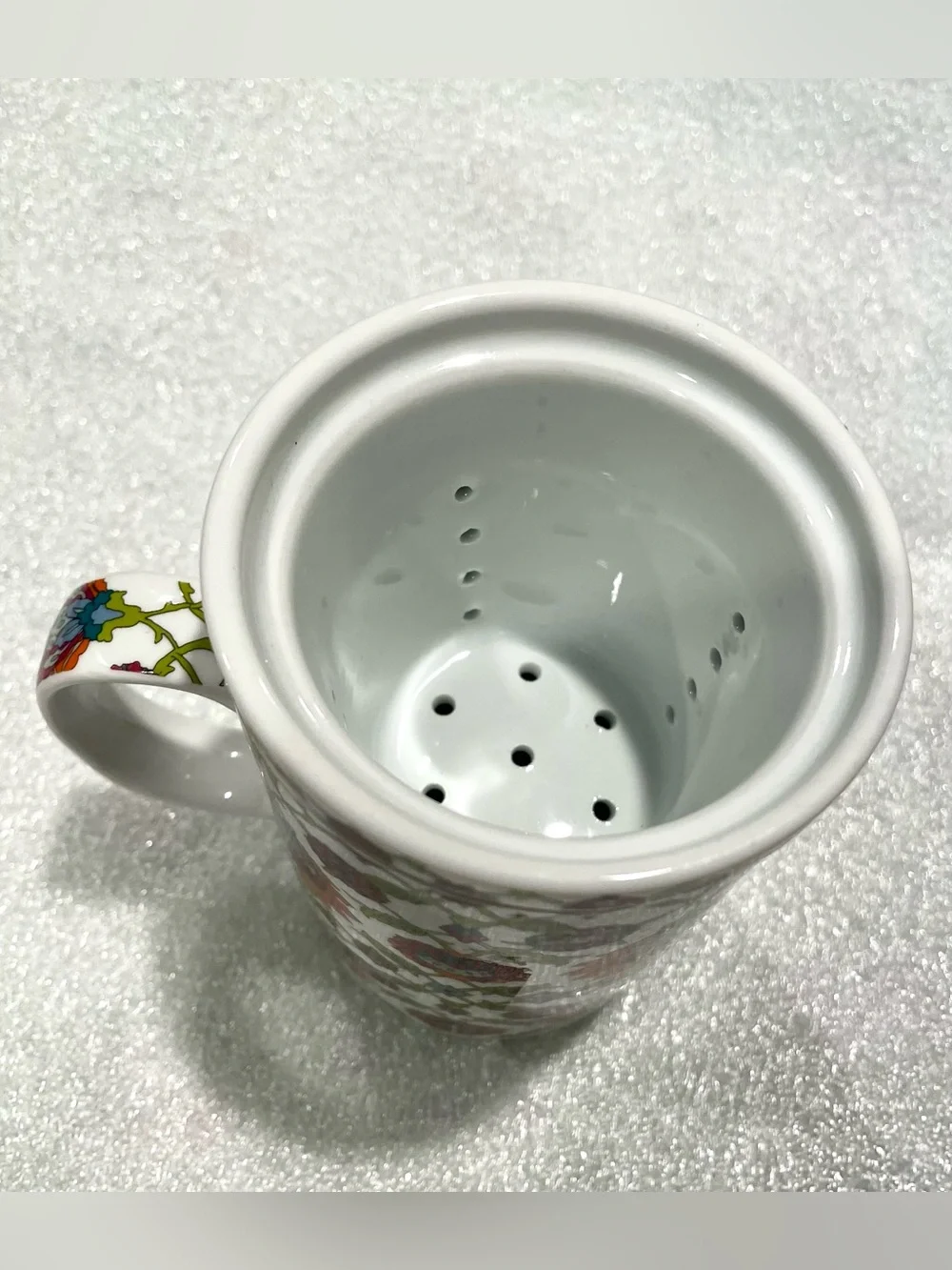 3-pc World Market Teacup, Loose-Leaf Infuser, and Lid 6” Combo | 12 oz. | Boho